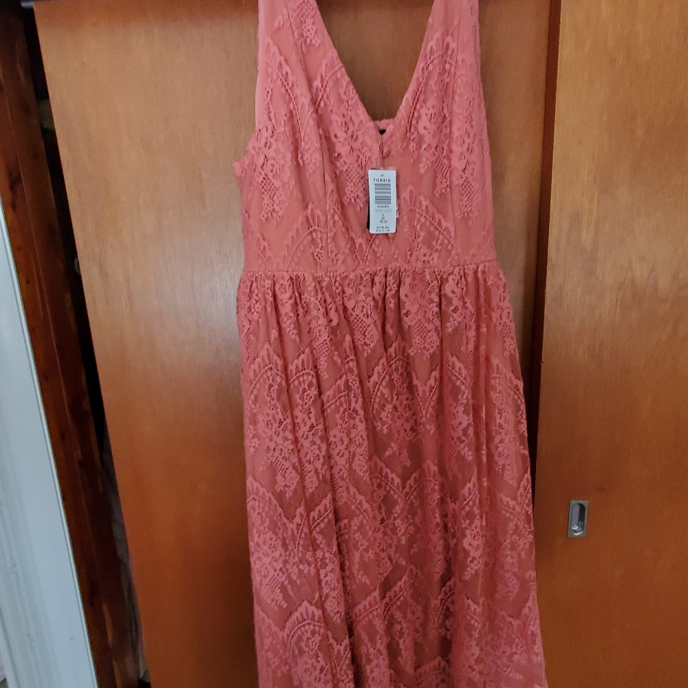 Sleevless dress med blush color